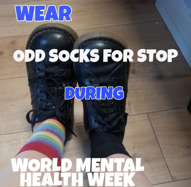 Wear Odd Socks for STOP during World Mental Health Week